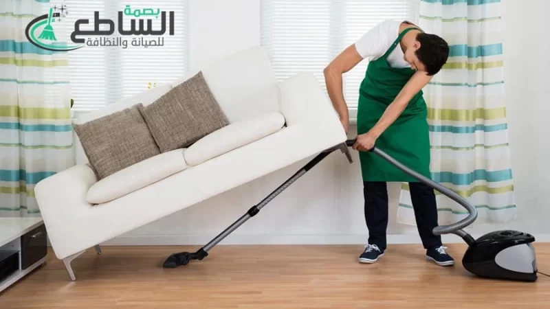 شركة تنظيف منازل باحد رفيدة | 0557997714 | عمالة فلبينية 23 Cleaning a sofa in Ahad Rafaida e1676810685626